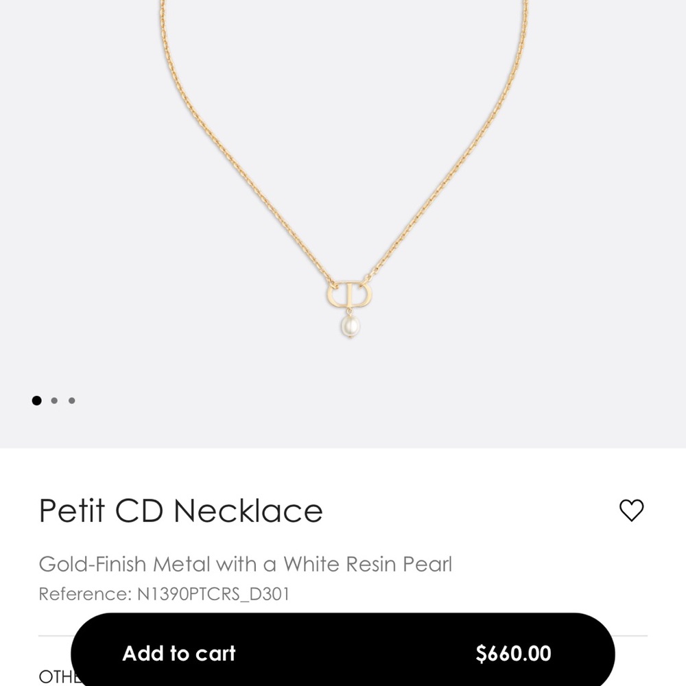 DIOR NECKLACE. GOLD AND PEARL.